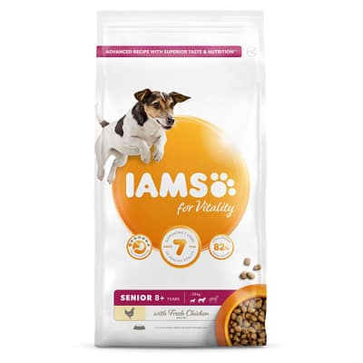 IAMS Senior Small and Medium Breed Dog Food with Fresh chicken