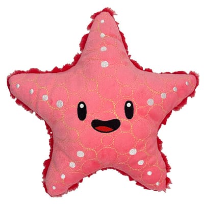 Smiling Pink Starfish Dog Toy