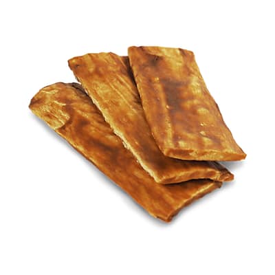 3 Flat Collagen dog chews 6" x 2"