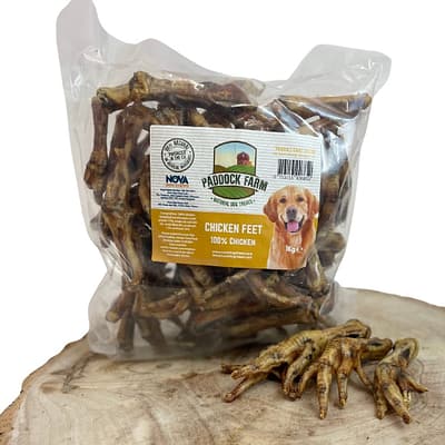 Paddock Farm Chicken Feet 1kg Natural Dog Treat