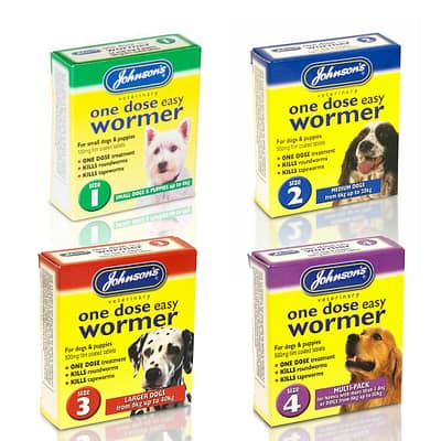 Johnson's One Dose Easy Wormer Dog Worming Tablets
