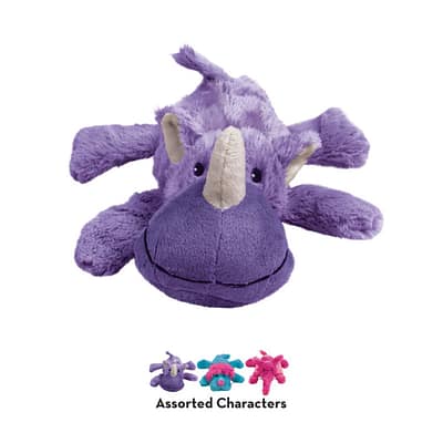 KONG plush purple Rhino dog toy