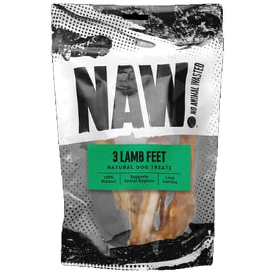 NAW Packet of 3 Lambs feet natural dog treat