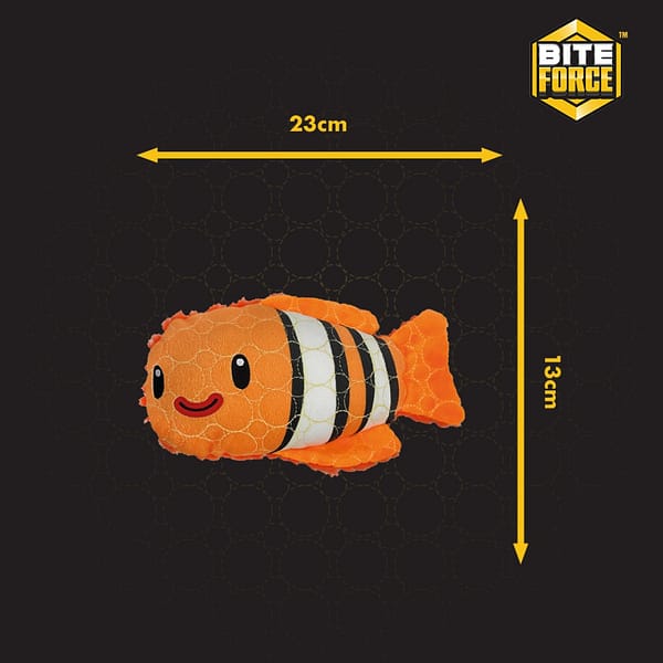 BiteForce Durable Dog Toy Clown Fish Dimensions 1080 BiteForce Durable Dog Toy Clown Fish Dimensions 1080