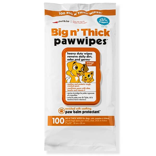 Petkin Big N Thick Paw Wipes 1024