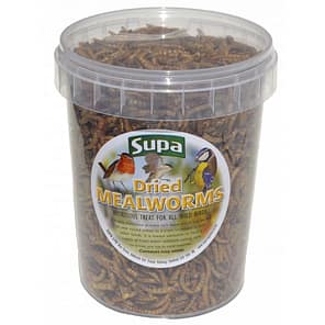1 litre tub of dried mealworms wild bird food