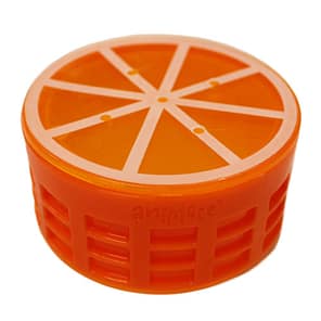 Orange fruit shaped cooling dog toy