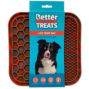 BNT Lick Mat Orange Grey on card 1024