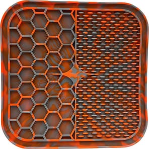 Swirly Orange and Grey lick mat for dogs