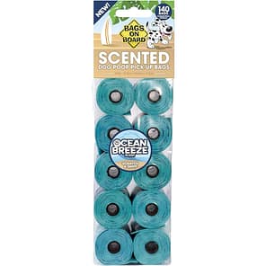 10 Rolls of blue scented dog poo bags