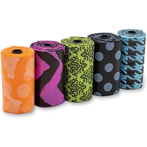 Bags On Board Patterned Dog Poo Bags Open Rolls 1000