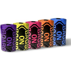 Bags On Board Rainbow Dog Poo Bags Open Colour Rolls 1000