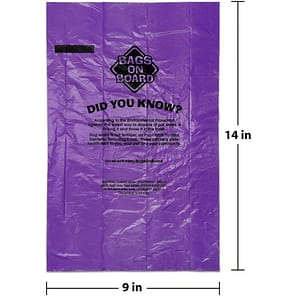 Bags On Board Rainbow Dog Poo Bags Open Purple Dimensions 1000
