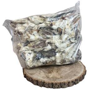 2.5kg Bulk bag of hairy rabbit ears natural dog treats