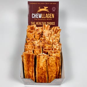 Open display box of 50 collagen dog treats