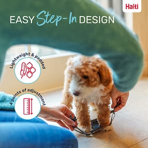 Halti Anatomy Puppy Harness Step-In Design Infographic 1080