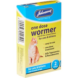 Johnsons One Dose Easy Wormer for Cats Angled 1080px