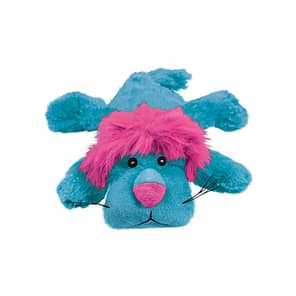 KONG plush Blue Lion with pink hair and nose dog toy