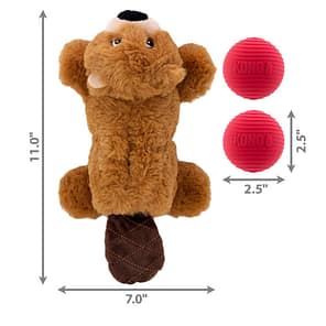 KONG Cozie Pockets Beaver Dimensions 1080