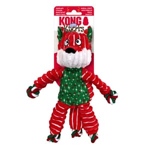 KONG Holiday Floppy Knots Fox on card 1024