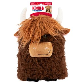 KONG Jumbo Highland Cow Brown On Card 1080px