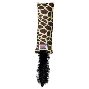 Giraffe Print Cat Kickeroo toy with furry tail
