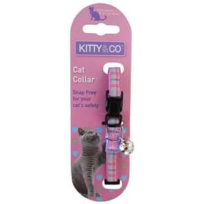 Kitty & Co Tartan Cat Collar Pink 1024