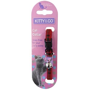 Kitty & Co Tartan Cat Collar Red 1024