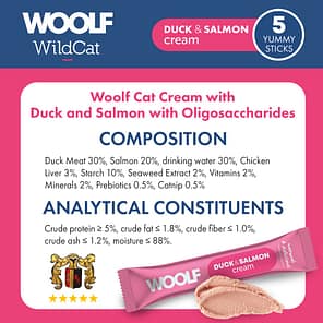 Woolf WildCat Creams Duck Salmon Ingredients 1080px