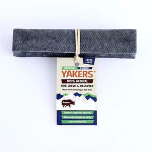 Yakers Blueberry XL Dog chew with label
