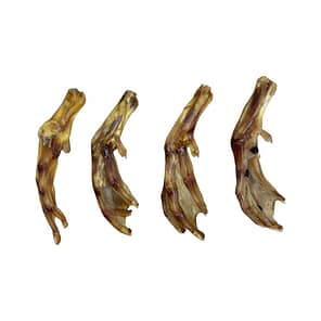 Set of 4 Air Dried Duck Feet Natural Dog treats
