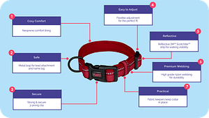 Halti Comfort Dog Collar 2 Halti Comfort Dog Collar Feature and benefits graphic slide