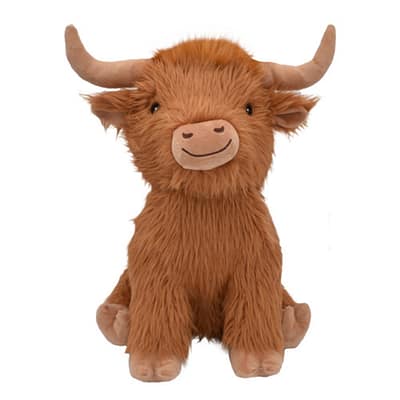 Cure plush Highland Cow dog toy