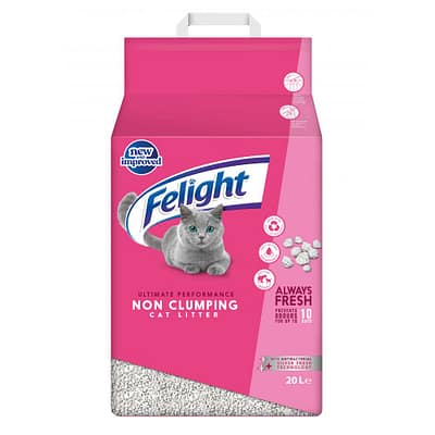 Felight Antibacterial Non-Clumping Cat Litter, 20ltr