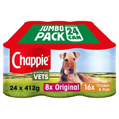 Chappie Adult Wet Dog Food Tins Favourites in Loaf 24pack