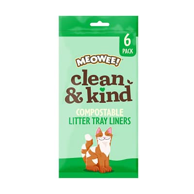 Meowee Clean & Kind Compostable Litter Tray Liners 6pk