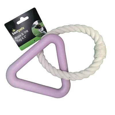 Rope and TPR Triangle Dog Tug Toy