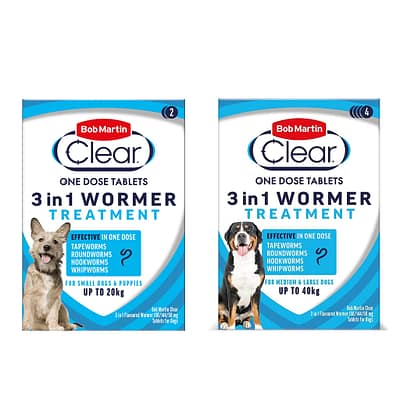 Bob Martin Clear 3in1 Dog Worming Tablets
