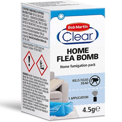 Bob Martin Flea Bomb in its box