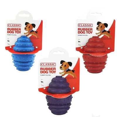 Classic Rubber Oval Dog Toy 140mm