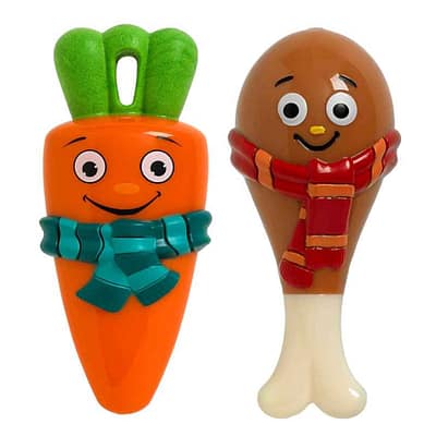 Good Boy Festive Food Squeaky Carrot and Drumstick Christmas Dog Toy