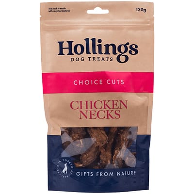 Hollings Chicken Necks 120g Natural Dog Treats