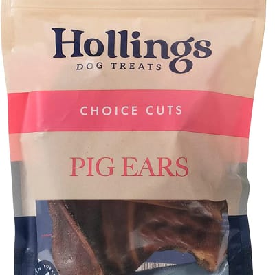 Packet of Hollings Pig Ears Natural Dog Treats