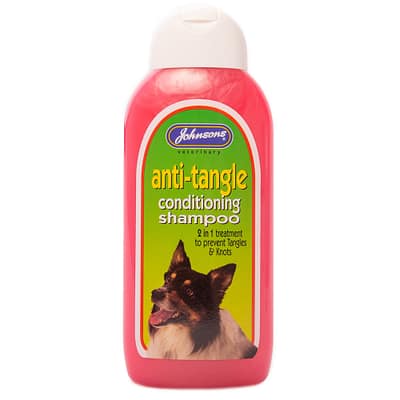 Bottle of dog shampoo