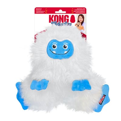 White and Blue Yeti style Dog Toy