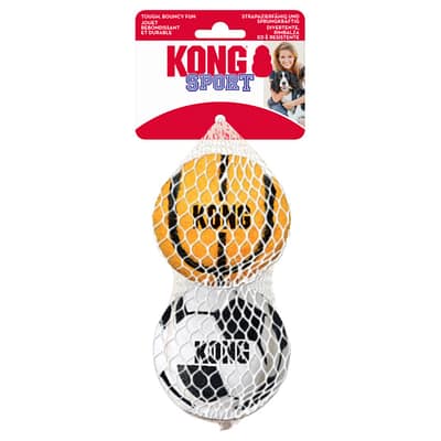 Net of 2 large KONG dog toy balls
