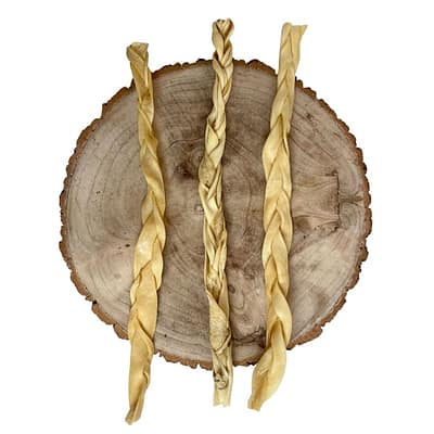 Lamb Skin Braid XL 50cm Natural Dog Chew