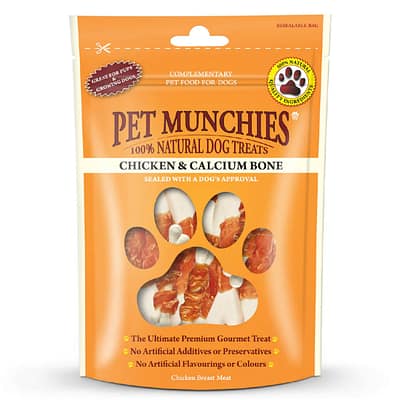 Orange pack of chicken & Calcium bone dog treats