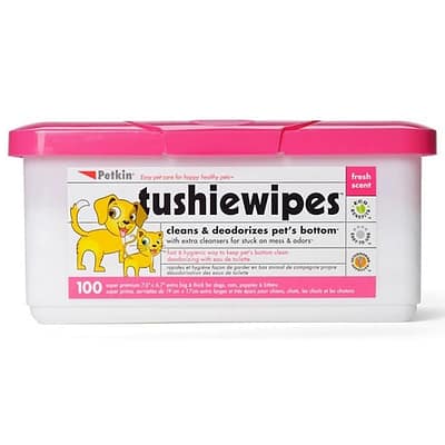 Petkin Tushie Wipes Tub 100