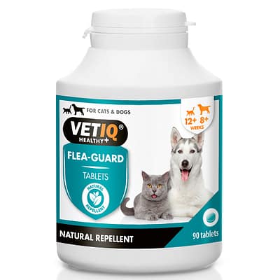Pot of VetIQ Flea Guard tablets